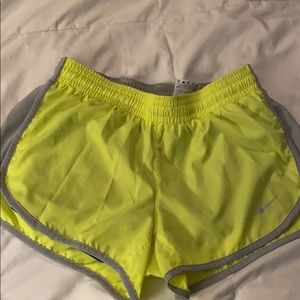 Nike yellow runners short